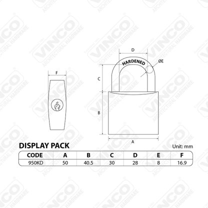 50mm Heavy Duty Brass Padlock